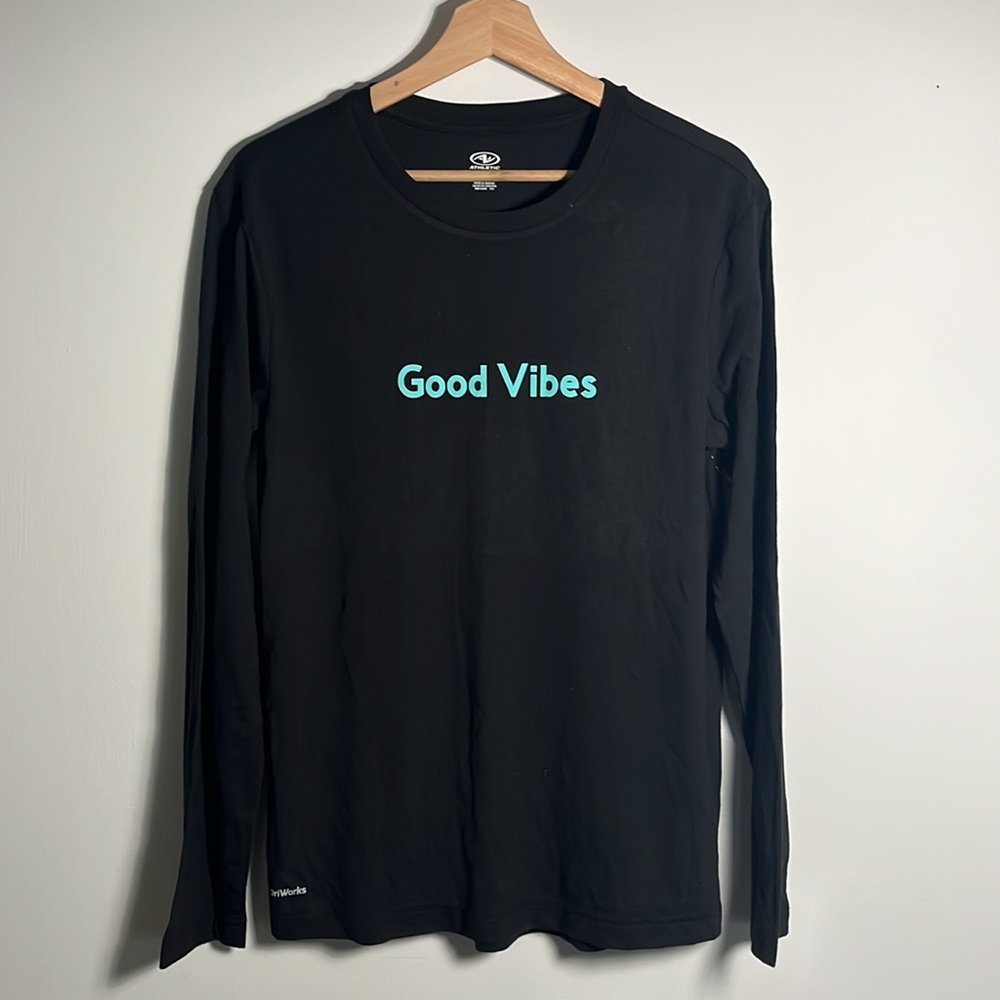 ‘Good Vibes' Black Long Sleeve Shirt